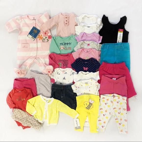 Carter's Other - 25 Piece Newborn Girl Clothes Lot